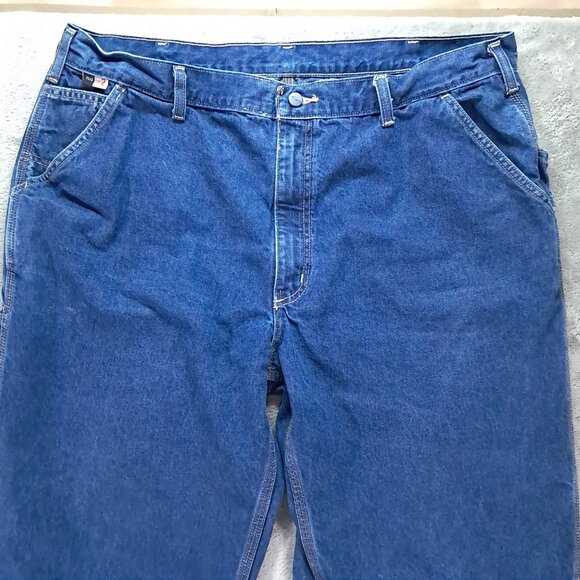 Carhartt FR Flame Resistant Carpenter Jean Men 42x32, Tag 42x34 FRB13 DNM Work - Picture 3 of 16